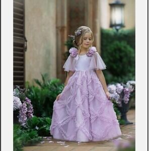 NWT Dollcake Couture My Dream Lavender Flower Girl 4 Dress Gown Pageant